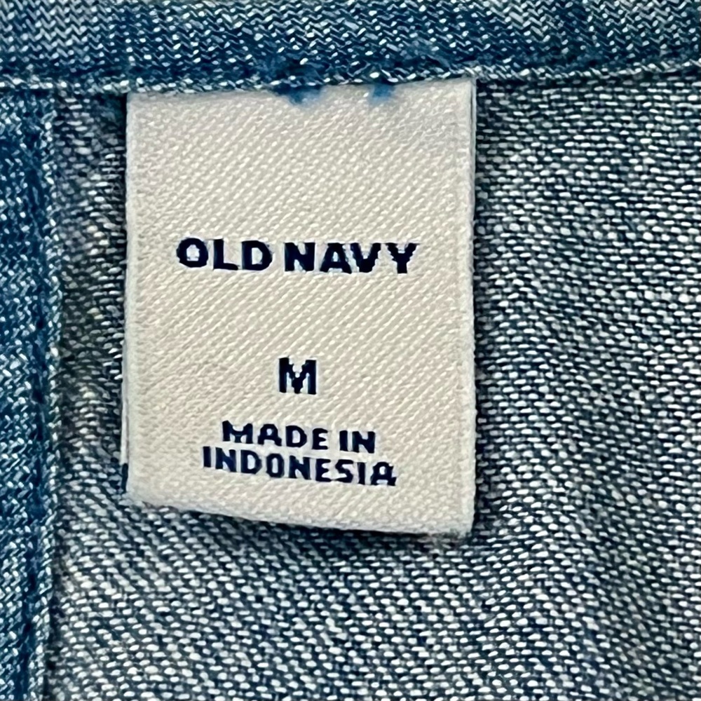 NWOT Old Navy Sleeveless Denim Ruffle Dress Medium - Picture 5 of 6
